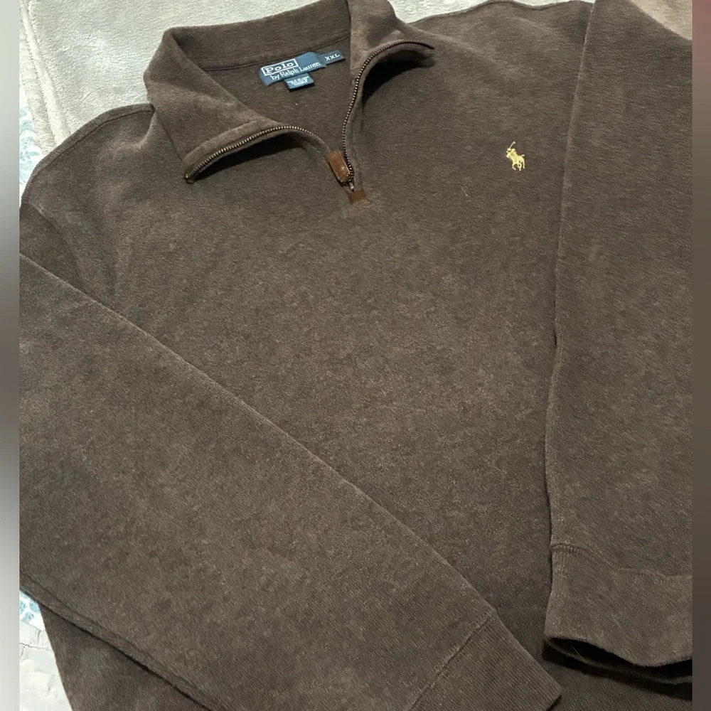 Ralph Lauren Brown Half-Zip Sweater